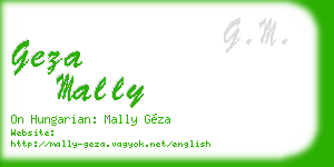 geza mally business card